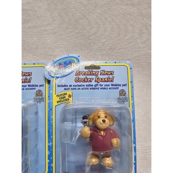 Breaking News Cocker Spaniel Dog Reporter Figurine Webkinz GANZ- Sealed Code - Picture 3 of 4
